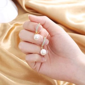 Customer Letter Pearl Earrings |Silver