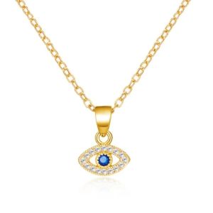 Luxury Zircon Evil Blue Eye Bracelet |Gold
